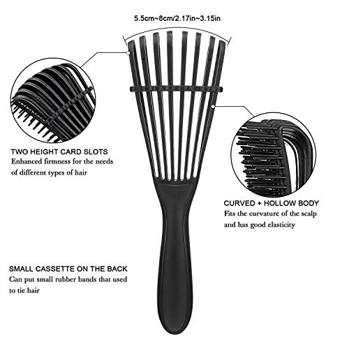 Boao BOAO-DETANGLING BRUSH-01 2 Pieces Detangling Brush For Afro America/African Hair Textured 3A To 4C Kinky Wavy/Curly/Coily/Wet/Dry/Oil/Thick/Long Hair, Knots Detangler Easy To Clean thumb #2