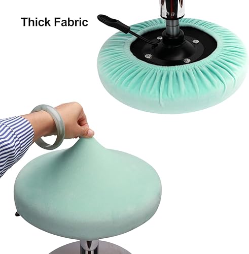 Miniatura 9 de HuaLiSiJi Fundas redondas para taburetes de bar de 12-15.7 pulgadas11.8-15.7 in, terciopelo redondo, tela de lujo, elástica, resistente a las