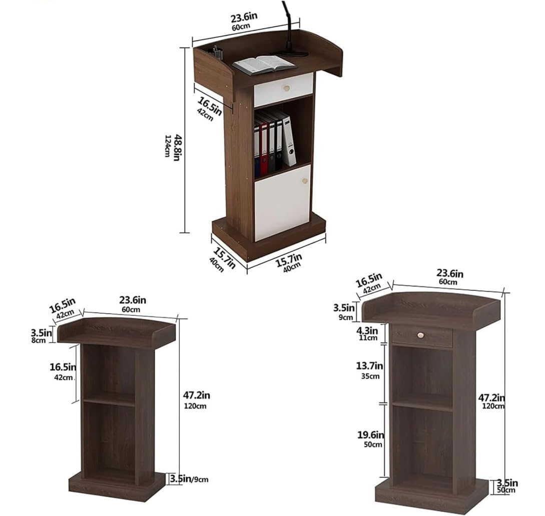 Podium platforma do czytania z regulowanym stojakiem przenośna mównica do prezentacji kościoła idealna na prelegenci i wydarzenia oraz stylowy design