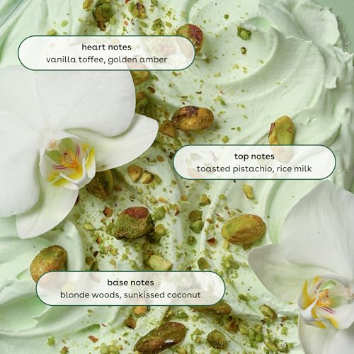 Image of eos Cashmere Body Mist, Creme de Pistachio, body spray for women, hair mist, moisturizing, hyaluronic acid, glycerin, vegan, cruelty-free, 6 fl oz