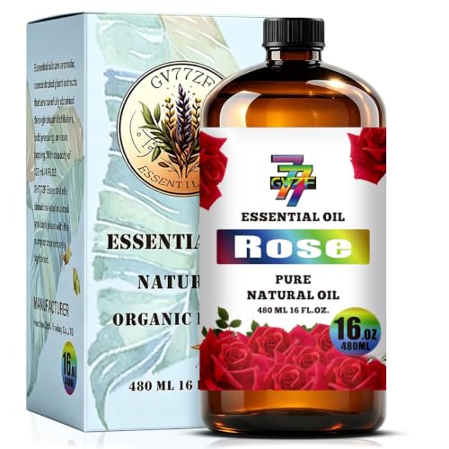 Image of Rose Essential Oil for Diffuser Massage Candle Home, Rose Oil 16 oz