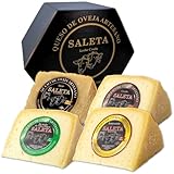 Amaisso® Cesta Quesos Gourmet Regalo | Queso Oveja de La Mancha | 4 Cuñas Queso Curado, Semicurado, Añejo y en Aceite de Oliva Virgen Extra | Surtido de quesos 'Pack Más Premiados 1Kg' Saleta