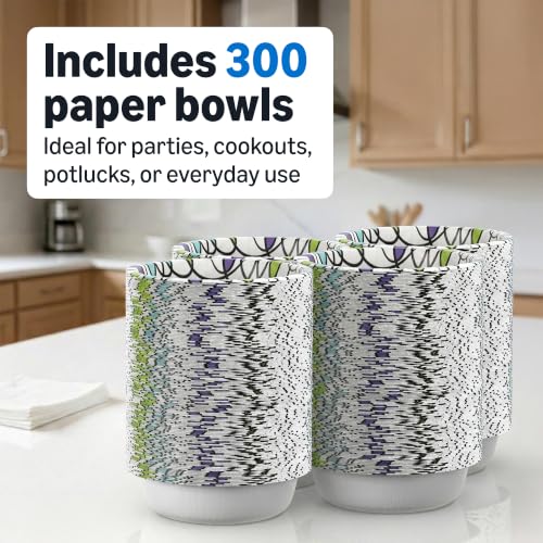 Image of Amazon Basics Ultra Paper Bowls, 20 Oz, Disposable, 300 Count, White (6 packs of 50), Packaging May Vary