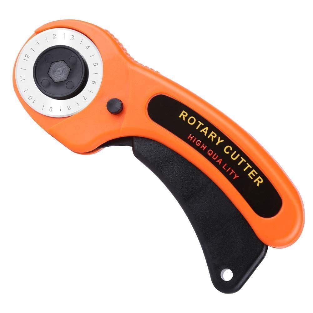 Manual Rotary Fabric Cutter with Sharp Rotary Blade, Ergonomic Sewing Tool for Cutting Cloth, Leather, Quilting Fabric, Paper, Patchwork, Scrapbooking & DIY Crafts-image-25