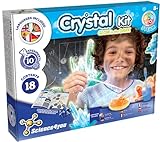 【 CREA TUS CRISTALES CON 10 EXPERIMENTOS 】 Explora los 10 experimentos de este laboratorio de ciencia para niños y diviértete creando fantásticos cristales. Aprenda a crear cristales que brillen en la oscuridad.