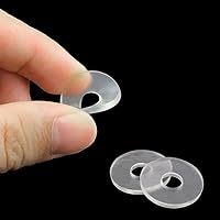 Vista 4 de 20 juntas planas de vinilo transparente, tornillos de plástico, espaciadores de repuesto para manijas de puerta de ducha de vidrio, barras