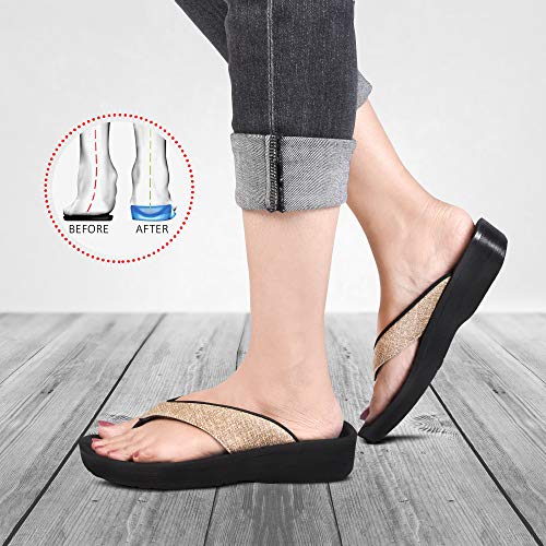 Aerothotic Women's Comfortable Orthotic Flip-Flops Sandal (Us Women 8, Mellow Brown) #TOP2