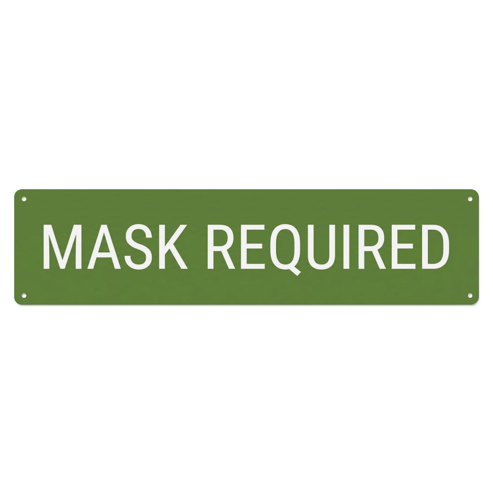 Wear Mask Required Policy Metal Tin Sign