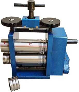 HYYKJ-US Rolling Mill 3'' Manual Combination Rolling Mill Machine DIY Jewelry Making Presser Roller Gear Ratio 1:4 Hand Crank Jewelers Jewelry Craft Press Tool