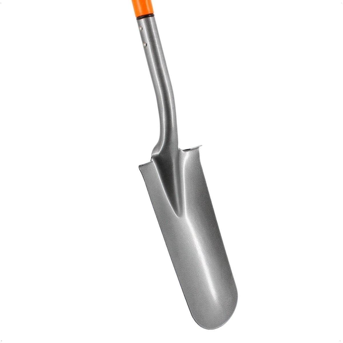 Rekord Drainagespaten (Stahl) mit D-Griff-Stahlstiel Breite:14 cm Länge: 120 cm Gartenspaten, Bauspaten, Spaten, Grabenschaufel, Kanalgrabeschaufel, Kabelspaten