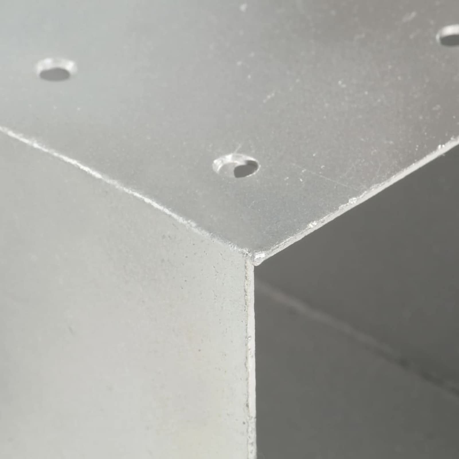 Conectores de Postes en X 4 uds, Anclajes, Postes, Connex, Metal galvanizado 81x81 mm