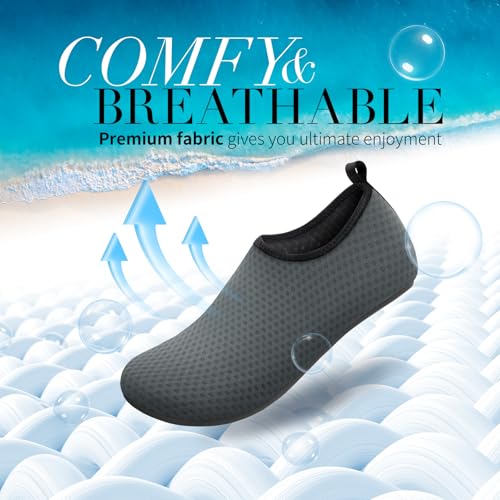 Image of Homitem Water Shoes for Women Men Aqua Socks Swim Beach Pool River Slip-On Barefoot Quick-Dry Vacation Cruise Essentials Accessories for Yoga Kayak Sports
