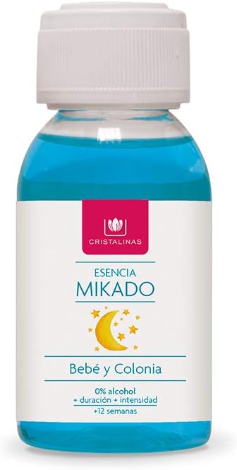 CRISTALINASReed Diffuser Refill, Fragrance Oils, Essential Oils, 100Ml / 12 Weeks, 0% Alcohol, Fresh Cologne/Bebé Y Colonia