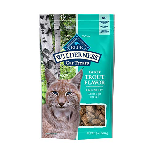 Blue Buffalo Wilderness Tasty Trout Crunchy Cat Treats, 2 oz (Pack of 12) | High Protein, Real Trout #1 Ingredient, Grain-Free, Oven-Baked, Bite-Size for Training, No Artificial Preservatives - image 1
