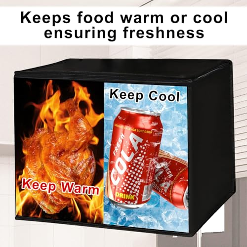 JNYONG 2 Pack Insulated Reusable Grocery Shopping Bags with zippered top,Food Delivery Bag,Collapsible Cooler Bag for Frozen Foods