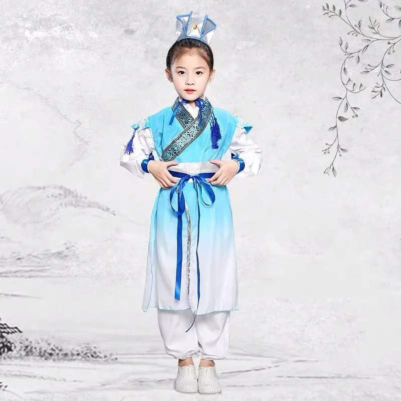 GlobalestsGirls' Ancient Chinese Traditional costume Dress Fancy Dress Christmas Party Dress chinese custom for international day,school day, custom day 160CM