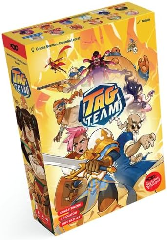 Asmodee Day Team - Fight and Deck Building Game, Strategic Duel 1VS1 with 12 Warriors and 66 Combinations, 2 Players, 10+ Years, 20-30 Minutes, Italian Edition