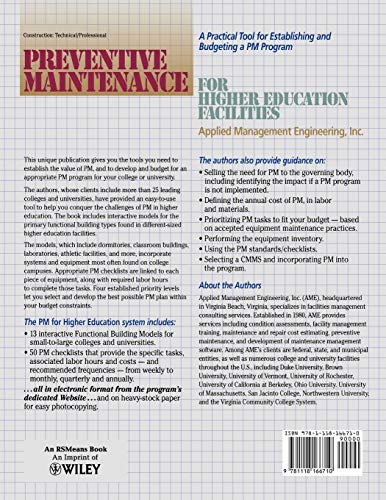 Preventive Maintenance Guidelines for Higher Education Facilities (RSMeans) image 4