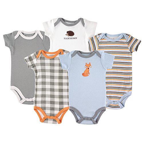 Image of Luvable Friends Baby Unisex Long Sleeve Bodysuits, 5-Pack