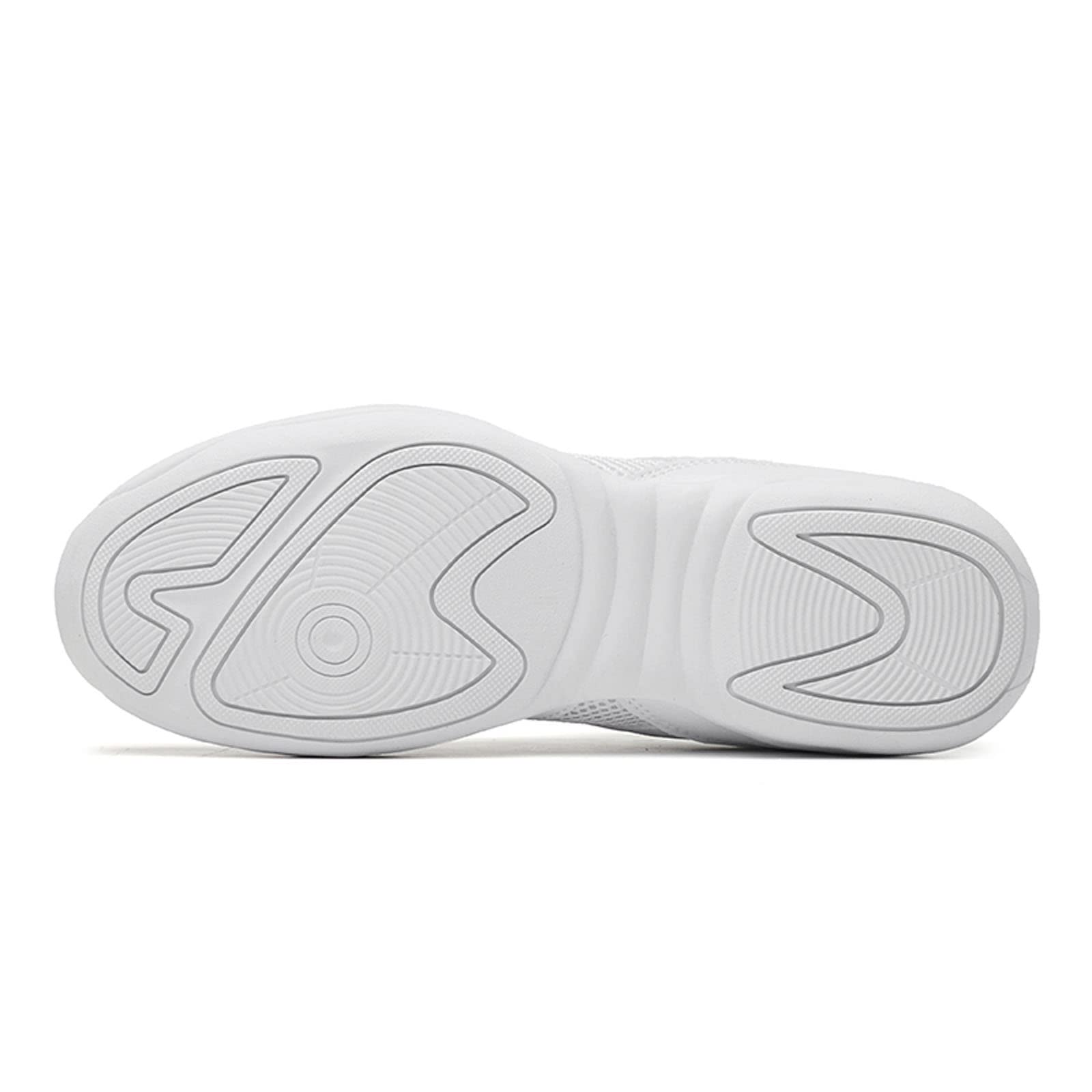 YUKTOPA Scarpe da cheerleading da donna, bianche, con lacci, scarpe da ginnastica aerobica, ginnastica, danza, scarpe sportive di squadra, bianco, 38.5 EU