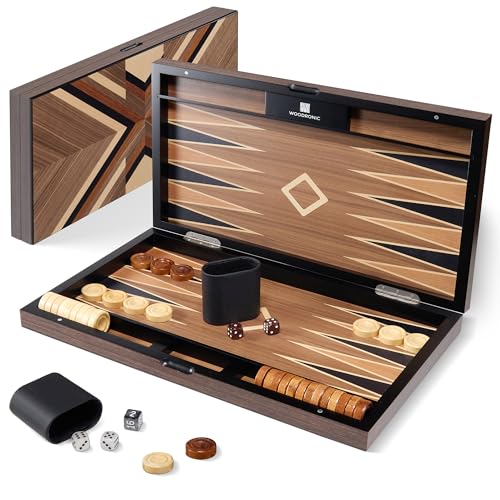 Juego de Backgammon Clásico de Madera de 19 Pulgadas miniatura 1