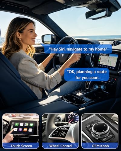 Image of 4 in 1 Wireless CarPlay Adapter Car Screen Mirroring Adapter for Apple iPhone& Android, Convert Wired CarPlay to Wireless, Stable Control & No Delay Latency, Plug and Play