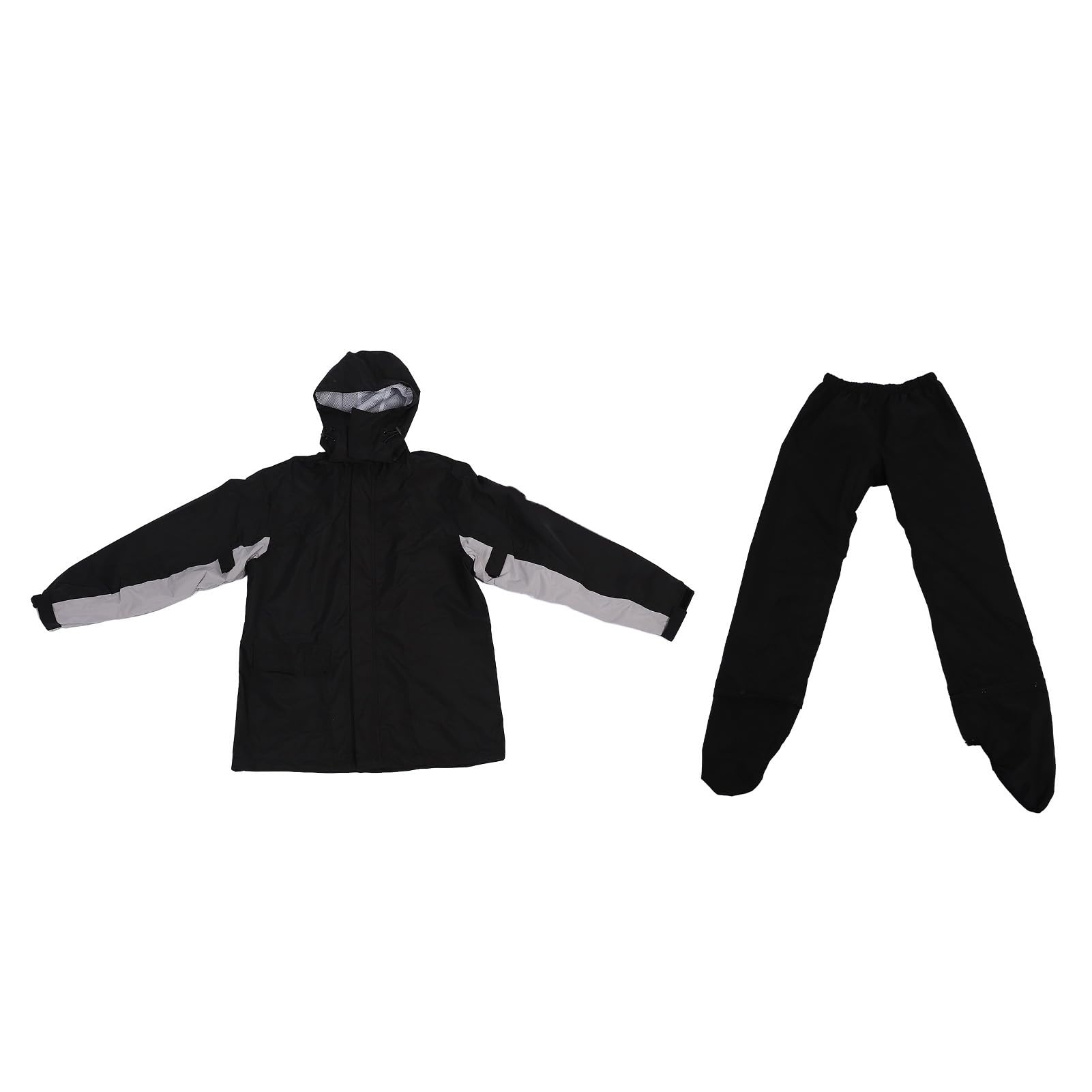 Wasserdichtem Atmungsaktivem Motorrad -Regenanzug mit Verstellbarem Design - Leichte Schwarze Jacke und Hosen mit Versteckten Schuhabdeckungen für das Reiten Im Freien (XL)