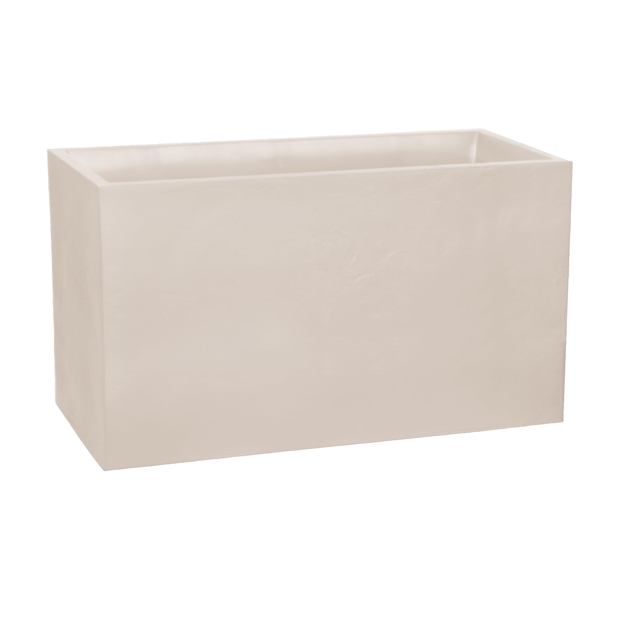 EDA Muret Volcania 116 L - Decoración de imitación Piedra - Doble Pared - Zona de retención de Agua - 99,5 x 39,5 x 60 cm - Beige Piedra