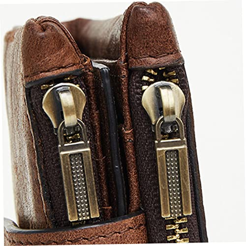 Men's Fashion Wallet Double Zippered Capacity Zippered Wallet for Men Genuine Leather3