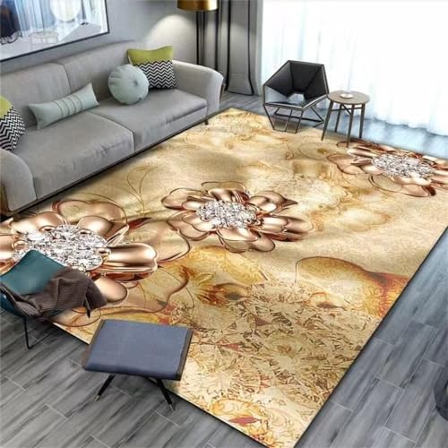 Tapis chambre fille ado jaune grand format pour décorer son espace - 2