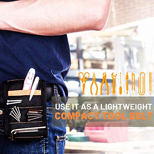 Magnetic Wristband Tools, Tool Belt With 20 Strong Magnets for Holding Screws/Nails/Drill Bits, Magnetic Wristband Gifts for Him/Men/Father/Dad/DIY Handyman/Electrician/Husband/Boyfriend (Black)