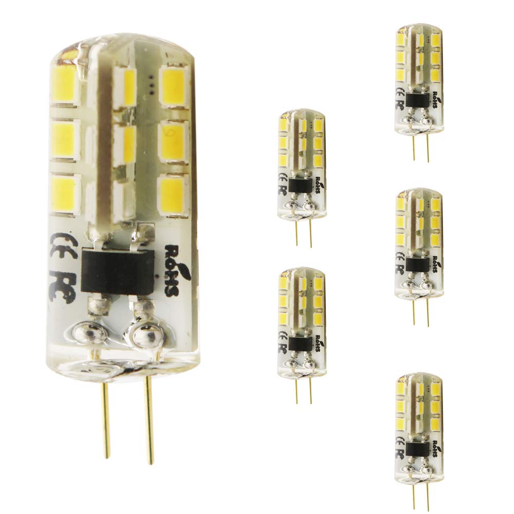 Mengjay 5X G4 AC110V 3w LED Bulb 24 LEDs SMD 2835 Led Corn Lamp for Crystal Lamp LED