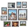 Pacome 10Pack Picture Frames set with Two 11×14 Four 8×10 Four 5×7 Gallery Wall Frame SetCollage Picture FrameFarmhouse wood Photo Frames for living room Wall Gallery Decor or DeskRustic Black
