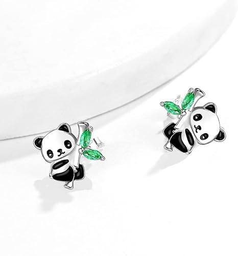 Miniatura 5 de AxolotlFoxPandaUnicornHorseDog Earrings 925 Sterling Silver Hypoallergenic Animal Stud Earrings Jewelry Gifts for Girls Kids Women