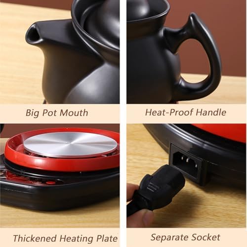 Olla Eléctrica Automática para Medicina China, 3.5L, Color Negro miniatura 6