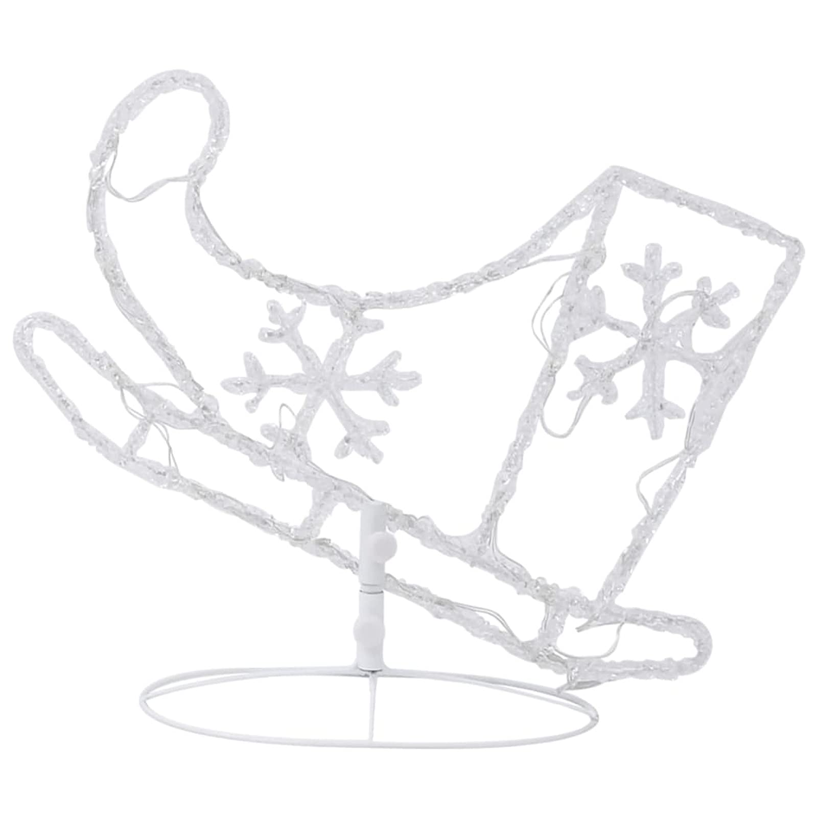 Tidyard Weihnachtsdeko LED Rentiere & Schlitten, LED Rentier, Rentiere Weihnachten Deko, Beleuchtet Dekofigur Weihnachtsdeko Weihnachten Beleuchtung Außen, Acryl 260x21x87 cm Bunt