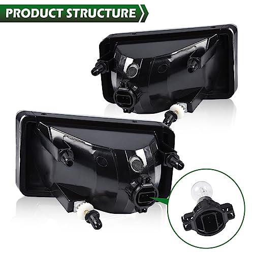Image of GRAND ORANGE Headlights & Fog Lights Set HeadLamp Compatible with Chevy Silverado 1500 2007-2013 / Fit Chevy Silverado 2500 3500&HD 2007-2014 Driver and Passenger Side Chrome Housing Clear Lens Corner