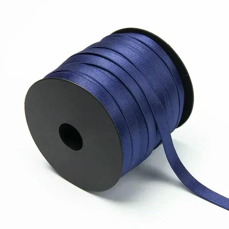 Cinta elástica de nailon, Poliéster costura banda elástica sujetador correas zapatos ropa interior DIY Multicolor 6-15mm 5-20M(NavyBlue 15mm,20Meters)