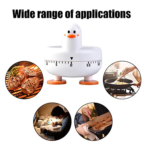 Cooking Timer Cute Duck Kitchen Timer 60 Minute Wind Up Mechanical Rotating Alarm For Kitchen Cooking Baking #TOP5
