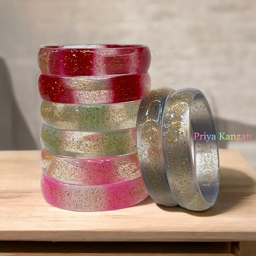 Sparkling Glass Bangle Kada - 2.60 (Medium)