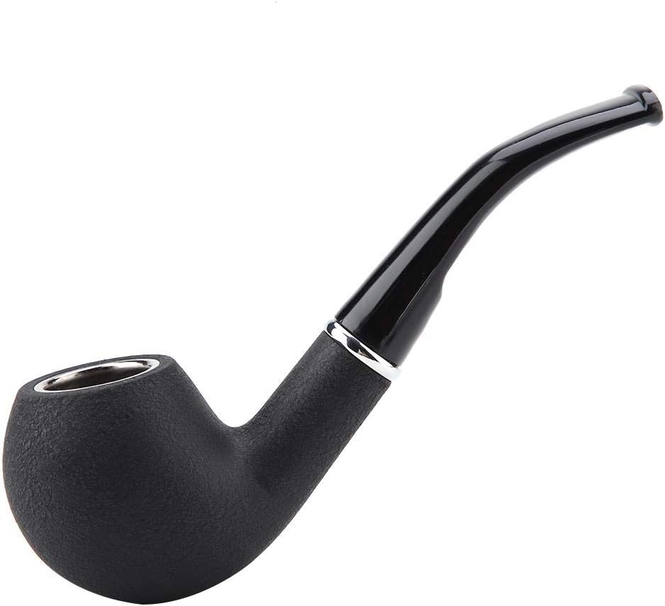 Sorand Tubería de Tabaco de Resina, Práctica Resina Desmontable Fumar Pipa de Tabaco Pipa de cigarros, Contiene Objetos nocivos, Fácil de Limpiar y Transportar(Negro)