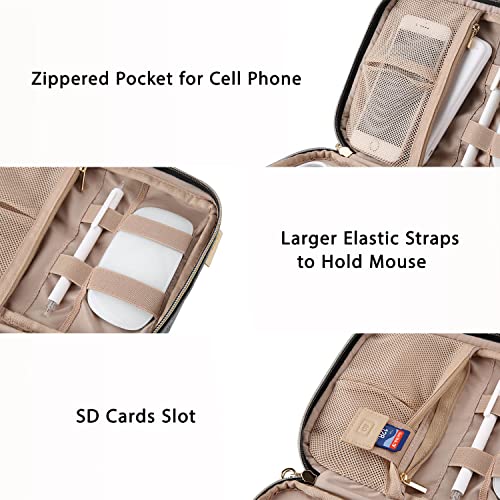 Image of BAGSMART Electronics Organizer Travel Case, Travel Cable Organizer Bag for Travel Essentials & Accessories for Women, Cord Organizer for Phone, SD Card, Grey