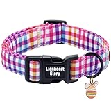 Lionheart glory Easter Day Dog Collar - Cute Dog Collars Sturdy Adjustable Buckle Colorful Plaid Collar Male Female Spring Pet Collars for Medium Dogs Puppy