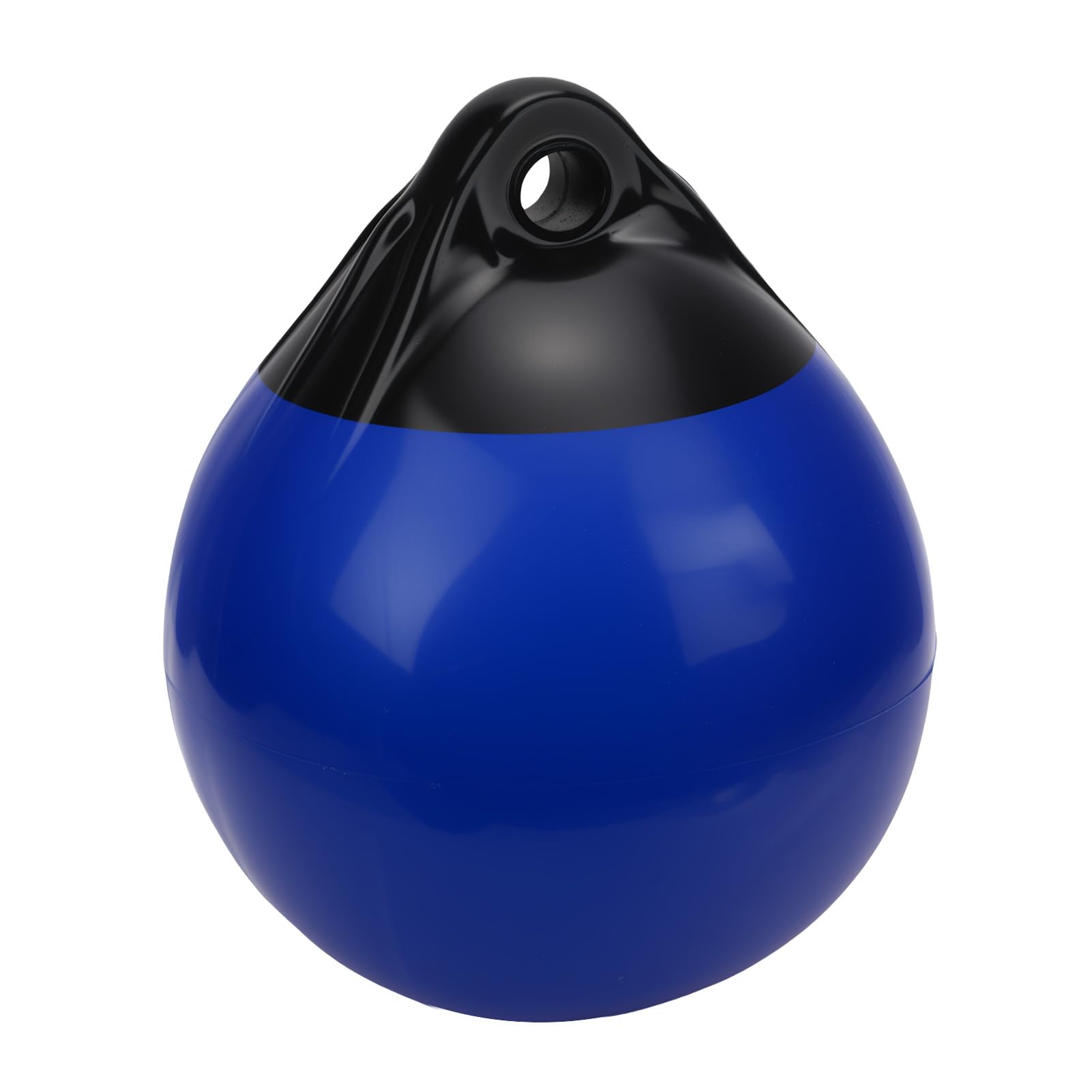 Tbest Bouée D'amarrage Gonflable pour Bateau, Haute Résistance, Boule Ronde en PVC pour Yachts, Tête Noire et Bleue (A38)