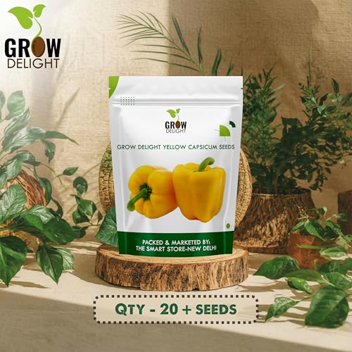 Image of Yellow Capsicum 20+ Vegetable Seeds for Home Garden