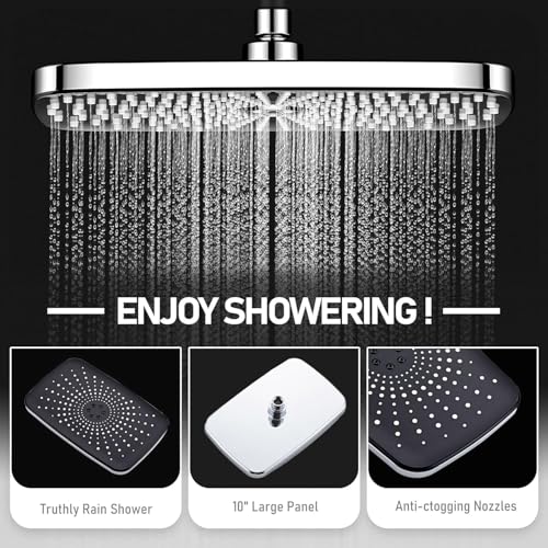 Cabezal de ducha lluvia 11 pulg con brazo ajustable miniatura 2