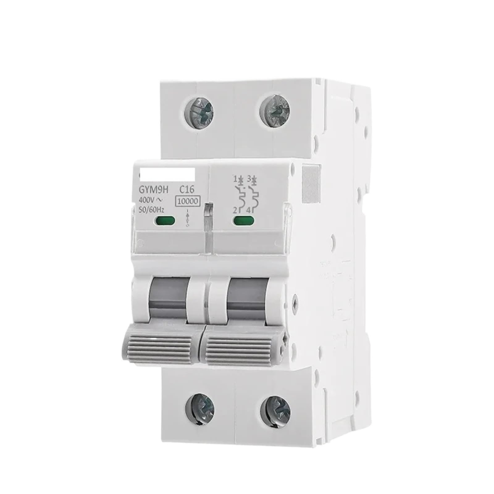 Disjoncteur miniature pour éviter les surcharges électriques courbe CA 2 pôles 6A