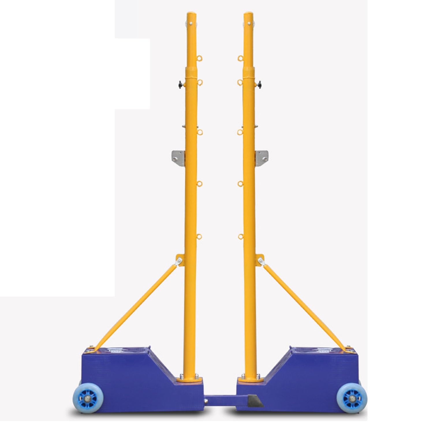 Rete da pallavolo portatile con base stabile e ruote per allenamento all'aperto