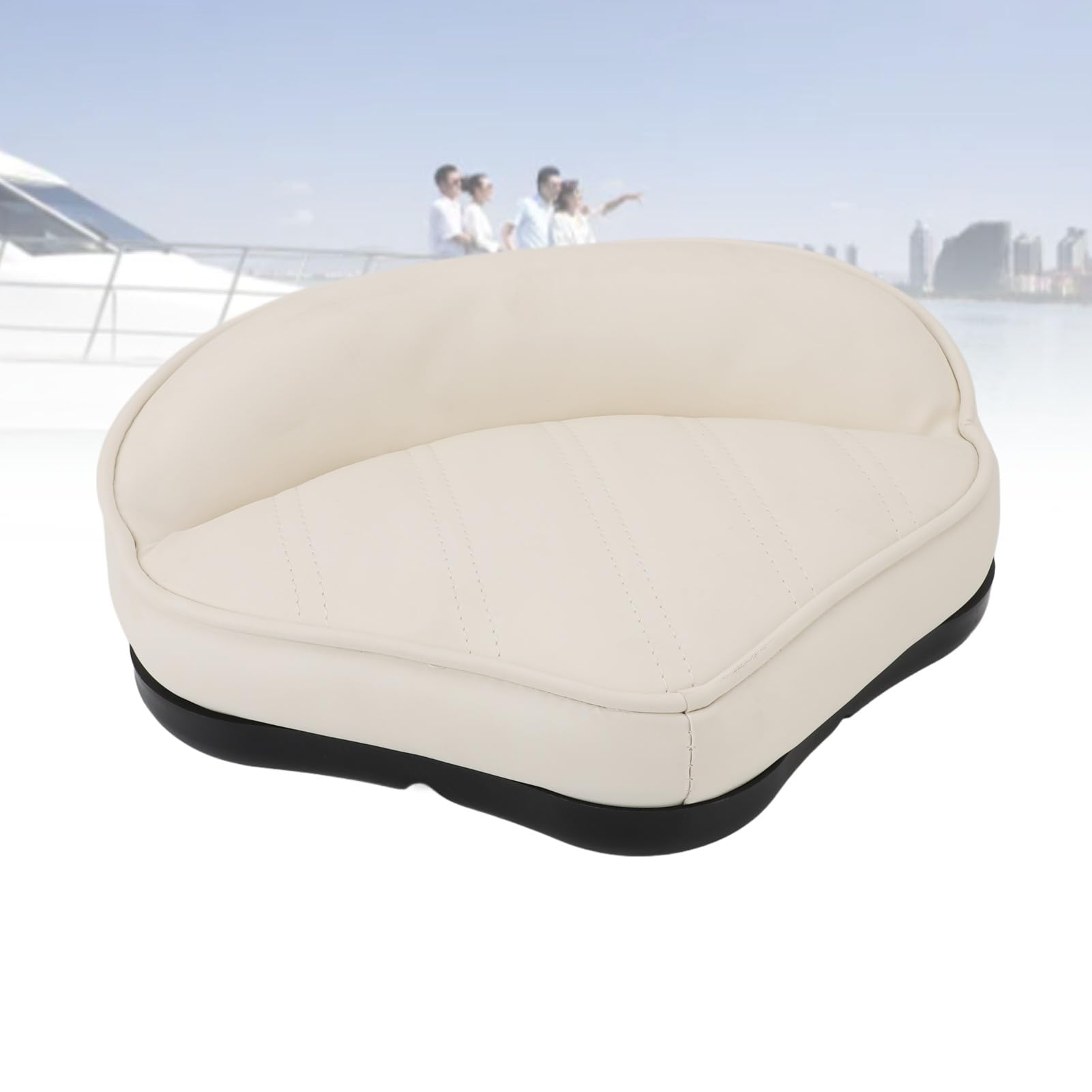 Asiento de Fundición de Pesca, Silla de Tope, Pro Lean con Cuero de PVC y Espuma de Memoria para Cubierta de Bote, Pontón, Barcos, Instalación Fácil con Tornillos
