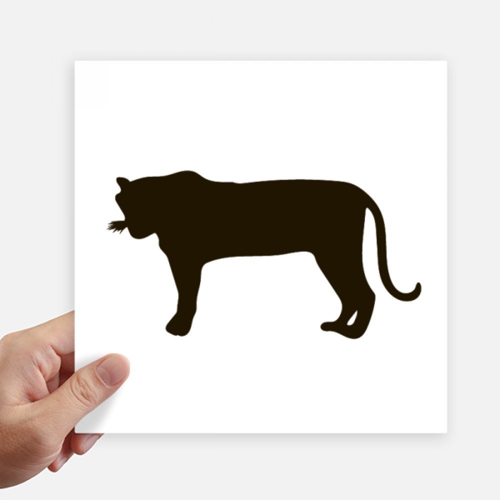 Stickers de tigre negro de gran formato cuadrado de 20cm pack de 4 adhesivos impermeables